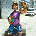 Custom famous cartoon art statue stainless steel popeye sculpture